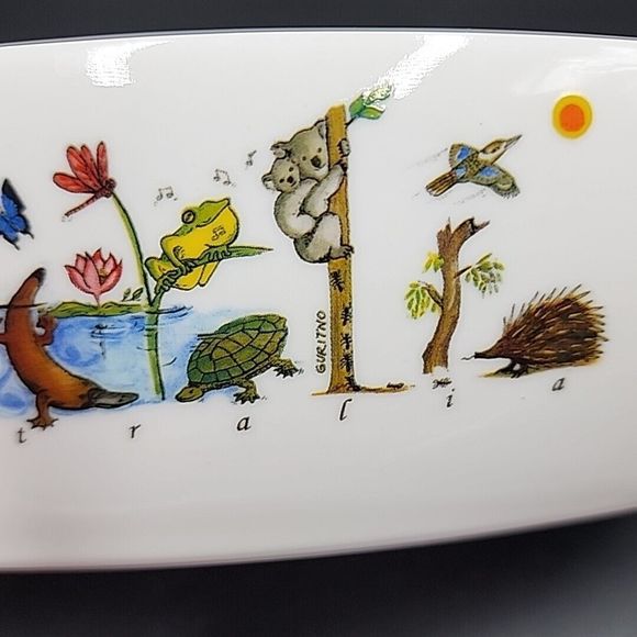 Guritno Australia Serving Dish Trinket Dish Porcelain Animals In Australia - Picture 11 of 13